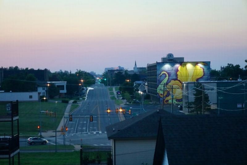 Our favourite view - 13th Street from the window of bedroom 2.