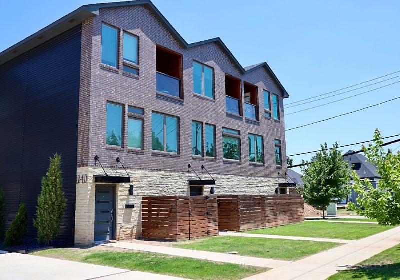 Exterior view of our three-unit building.
