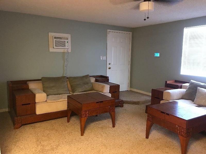 Living room - alarm panel on wall near door