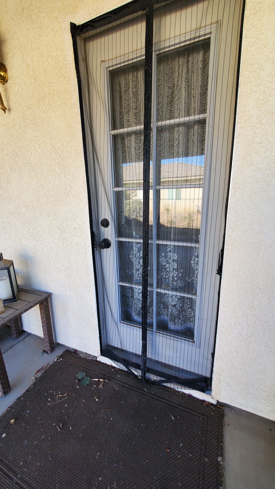 Patio door entrance to kitchen