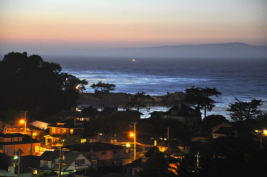 View from the balcony at night