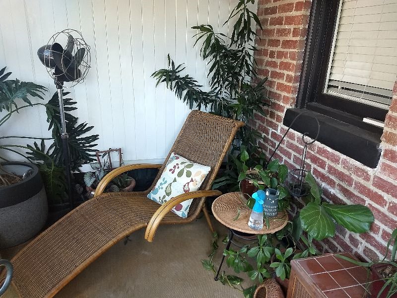 In the sun room, you have your choice of reading nook or....