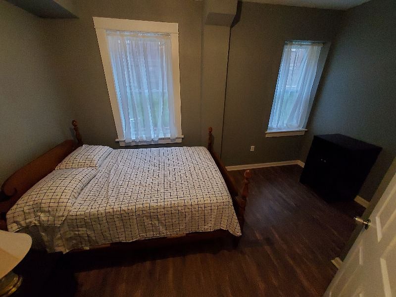 The first floor bedroom; it's cozy. it can be set up as a bedroom with a full bed or as an office with a table (just let me know which).