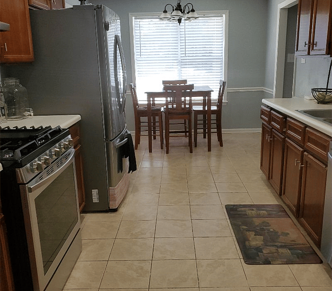 Kitchen
New Gas 5 burner range, new stainless appliances, dishwasher and refrigerator,  garbage disposal, keurig. Microwave,ect.