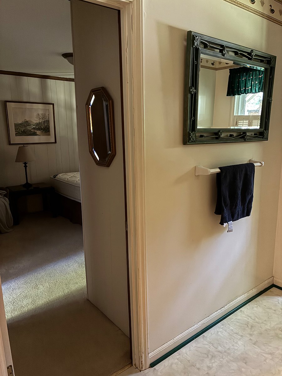 Private entrance to bathroom 