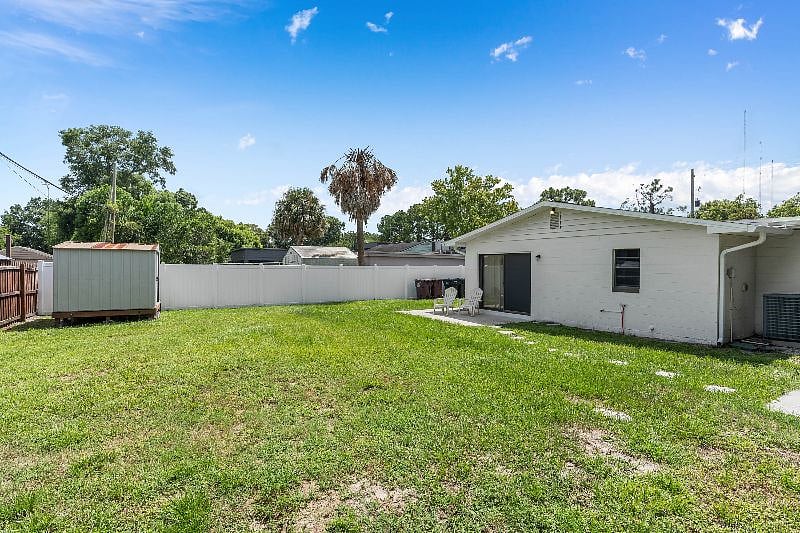 Fully fenced in backyard.
