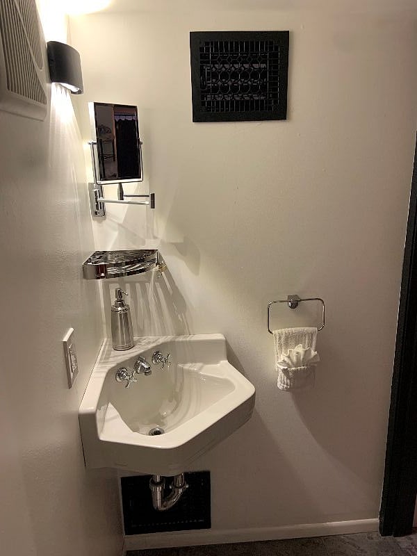 Sink in toilet room