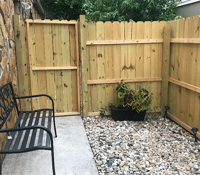 Outside private sitting area