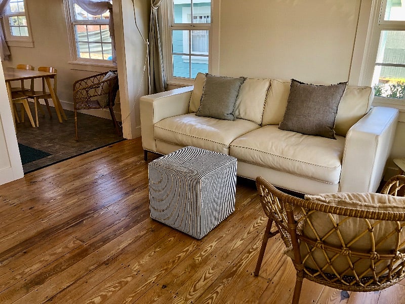 Living room opens to kitchen.