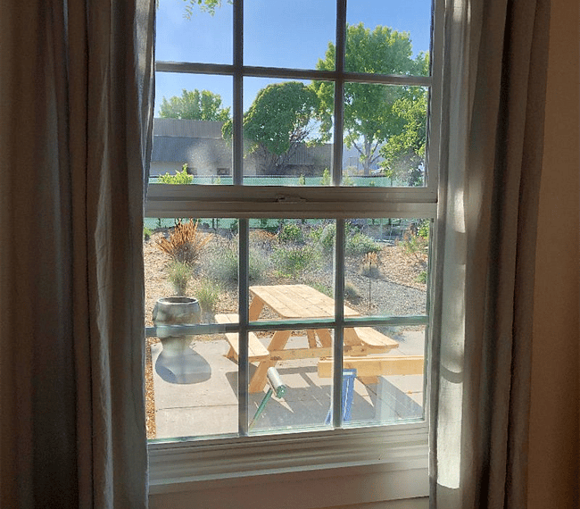 Outlook from the back bedroom.