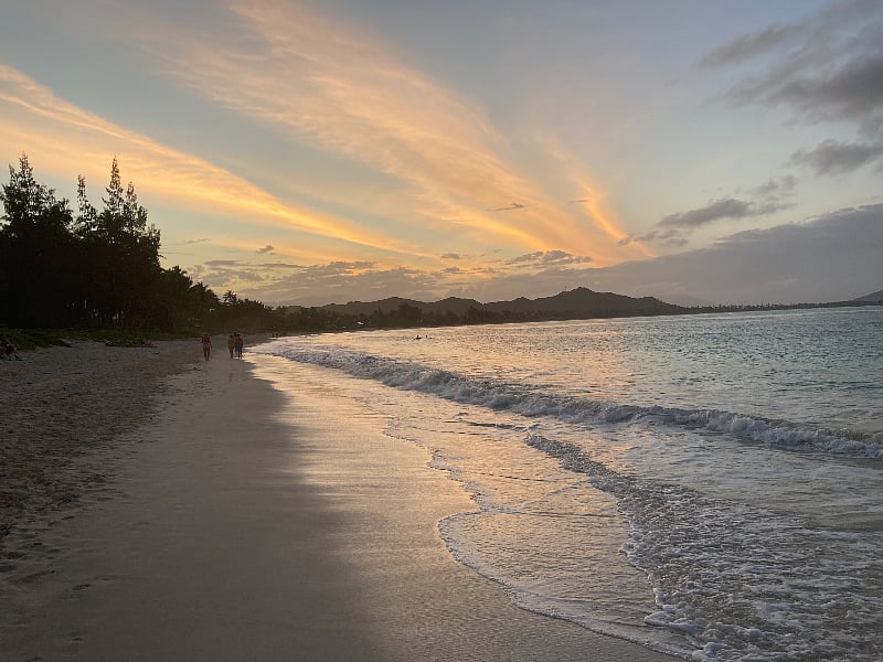Kailua Beach is a 5 minute walk from the property.