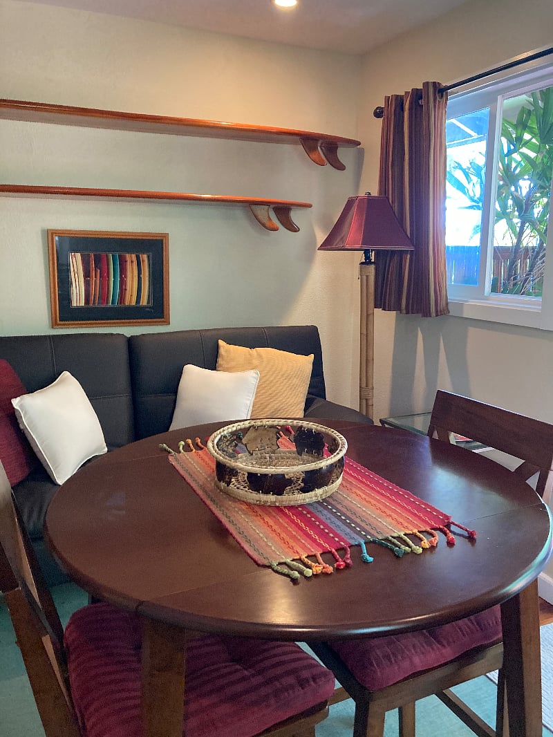 A view of the sitting space in the sitting/kitchenette room.