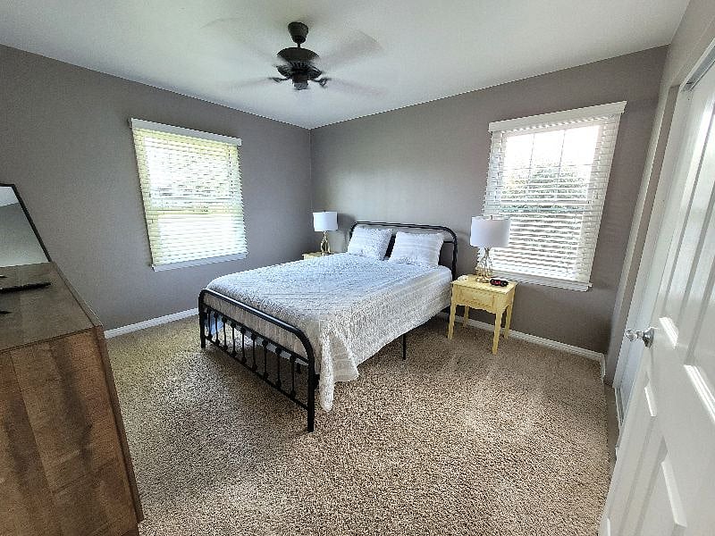 Bedroom 1 is simple refreshing and tastefully decorated and equipped with one of the most comfortable Zinus mattresses.