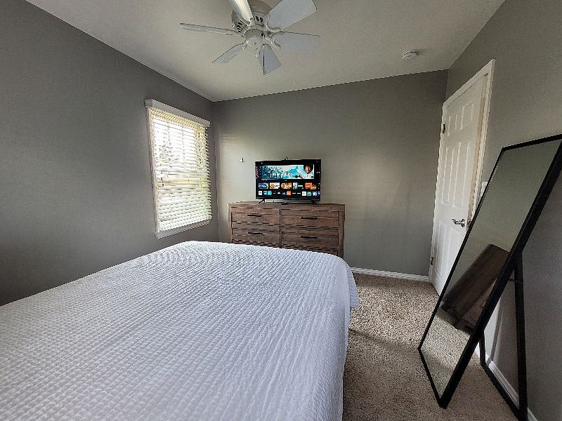 Bedroom 2 also has a smart TV.