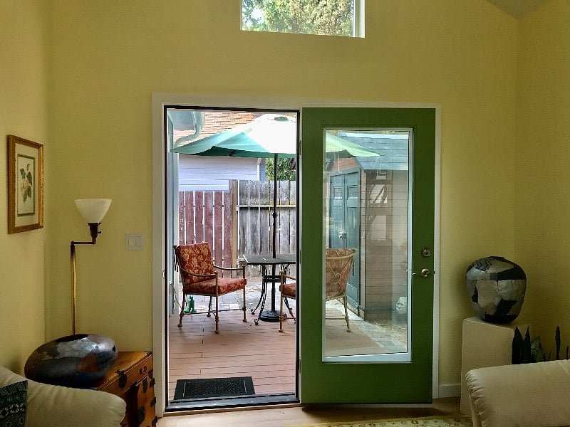 Back living room door.