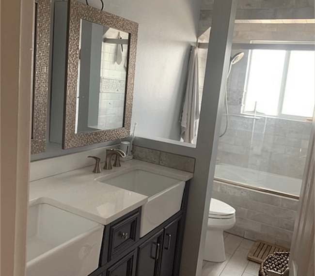 Double sink bathroom
