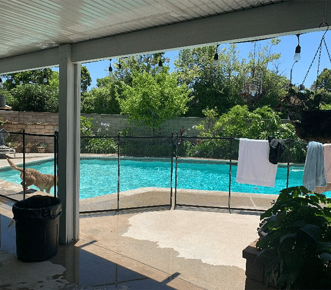 Pool in spacious back yard.