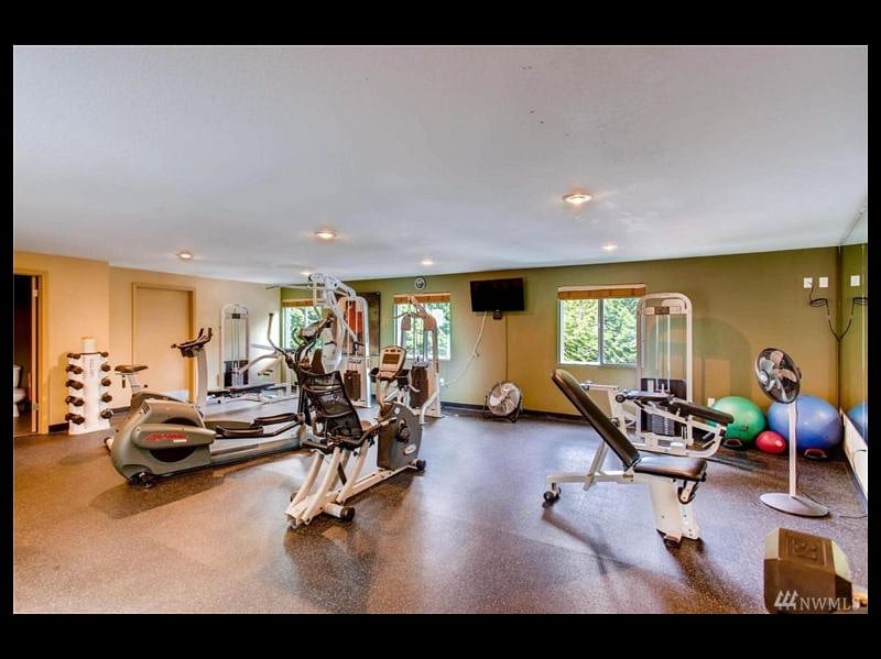 Community gym at apartment complex.