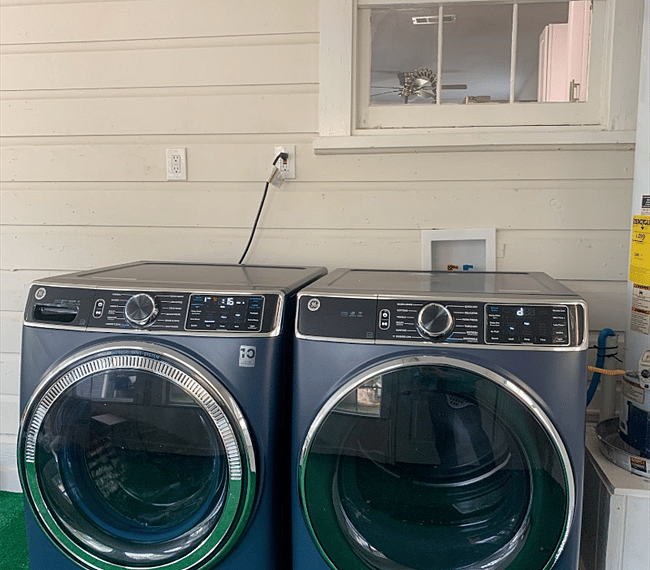 High quality washing machine and dryer.