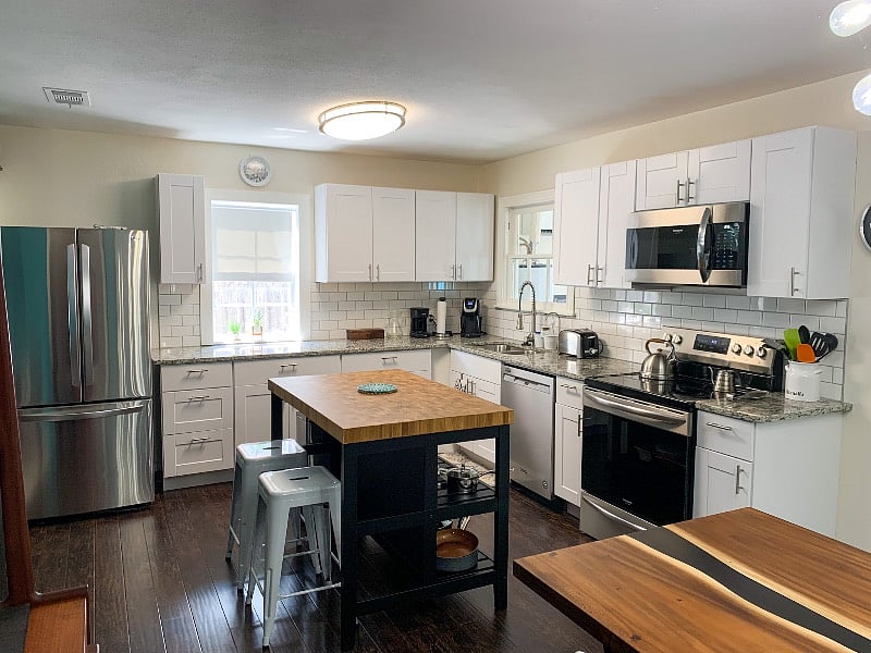 Loaded kitchen.