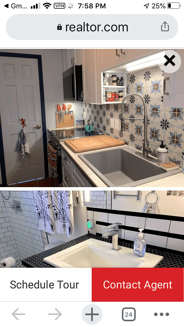 kitchen and bathroom door