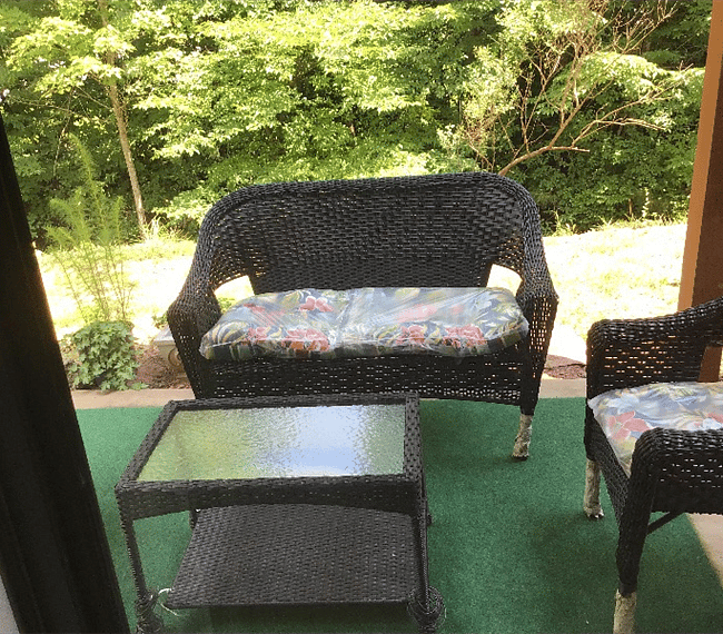 Private furnished patio