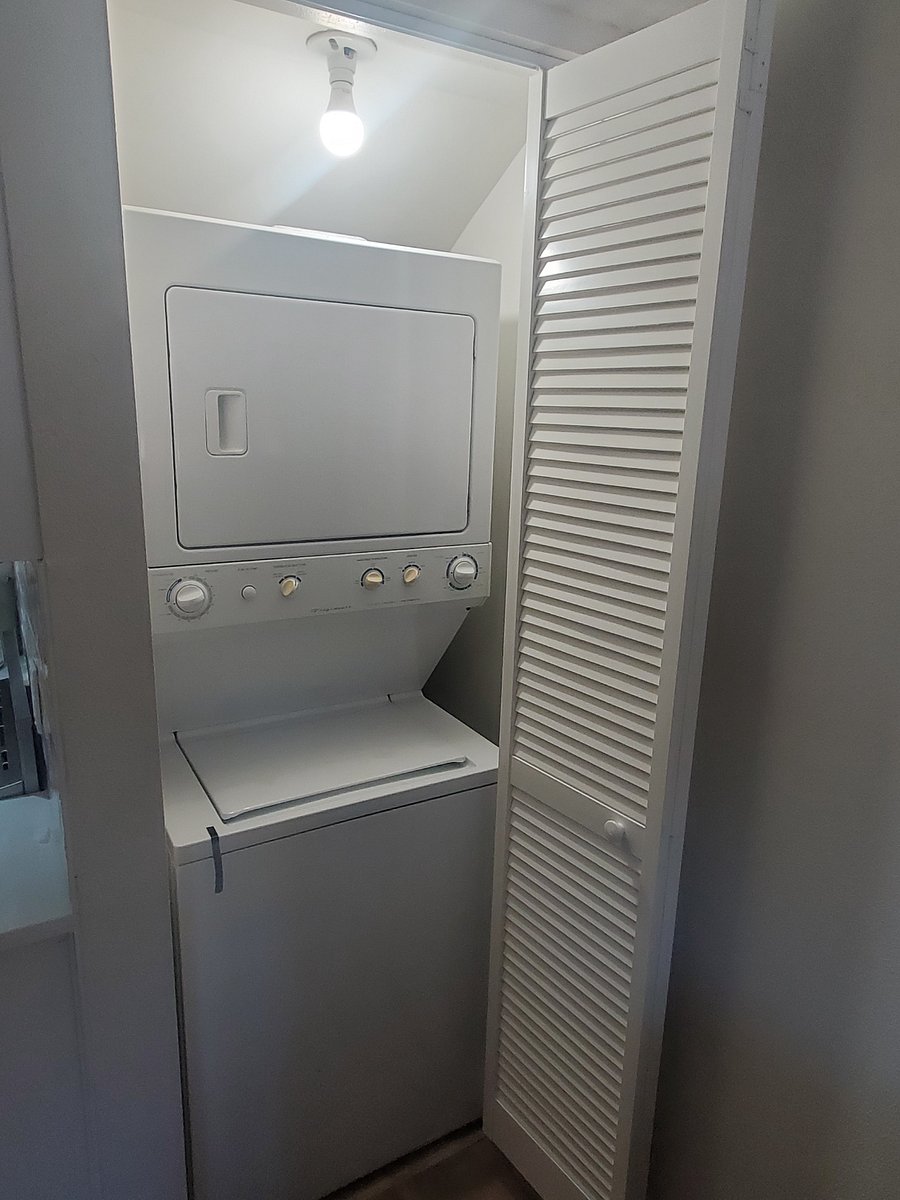 Personal laundry in unit.
