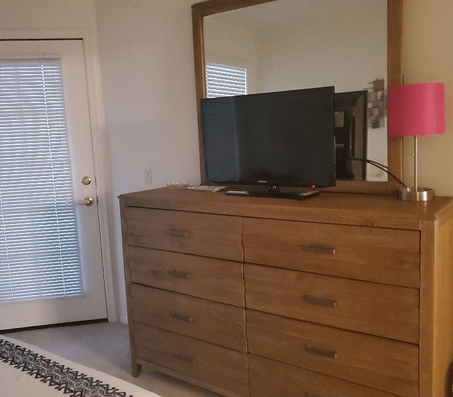 New bedroom dresser with 23" TV that can use a firestick.