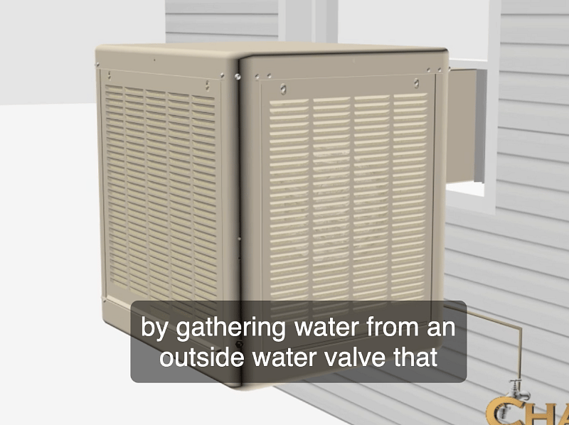 Keeps the home cool and adds much-needed humidity to Colorado's dry air.