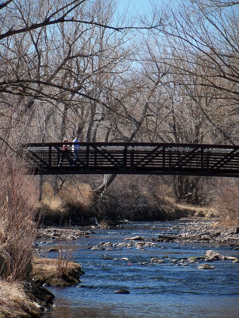 Beautiful walking path.
Bridge over Clear Creek, perfect area to view deer, beavers, fox, etc.  