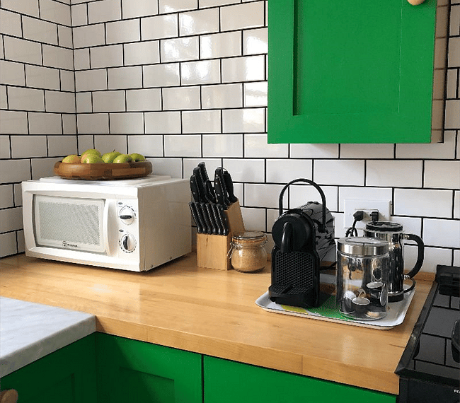 microwave and coffee maker