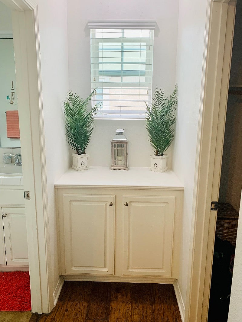 Extra storage for linens and other essentials