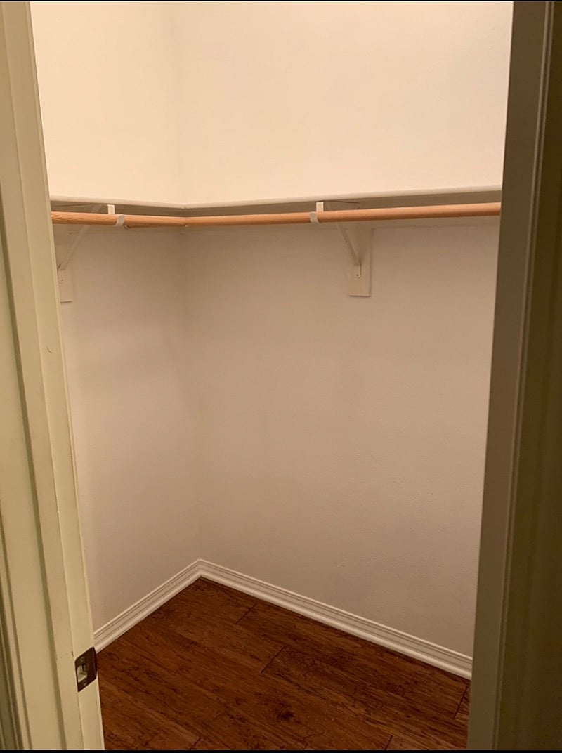 Spacious walk-in closet
