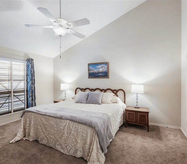 Master bedroom, King, cathedral ceilings master bathroom
and large walk in closet