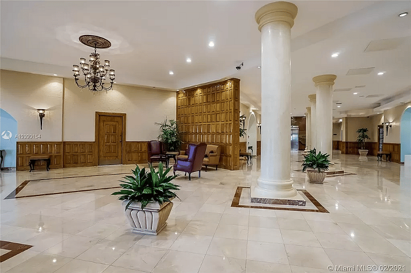 Lobby with access to library