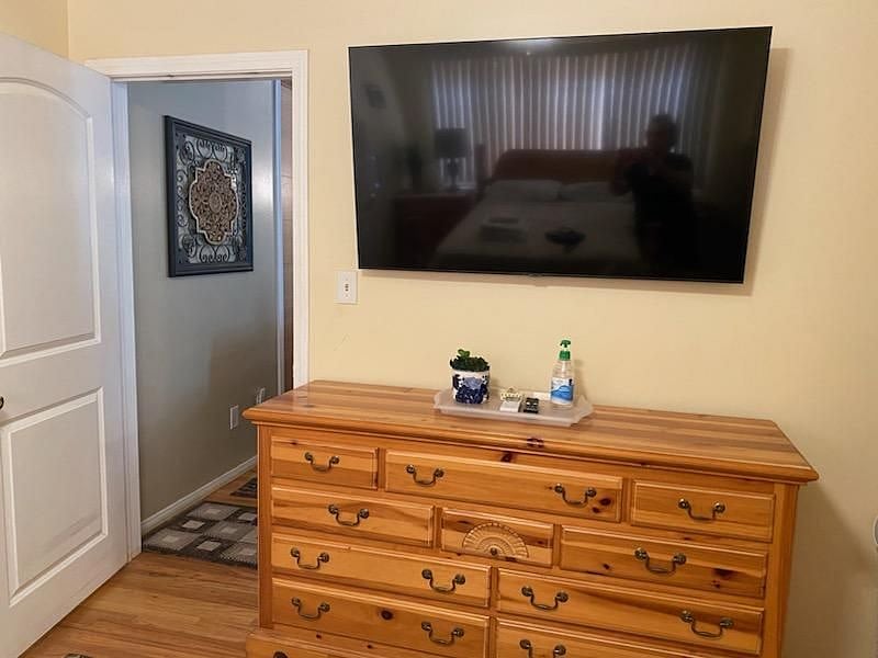 This bedroom leads into the living room area. 
CURRENTLY AVAILABLE.
