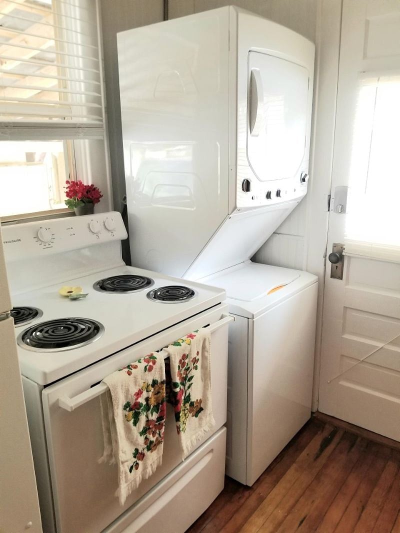 The kitchen is equipped with all major and updated appliances