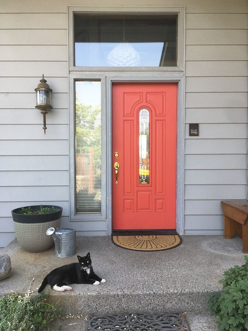 Close up of front entrance.