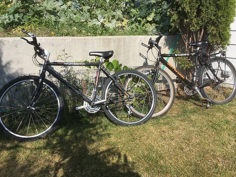 Two mountain bikes for your use