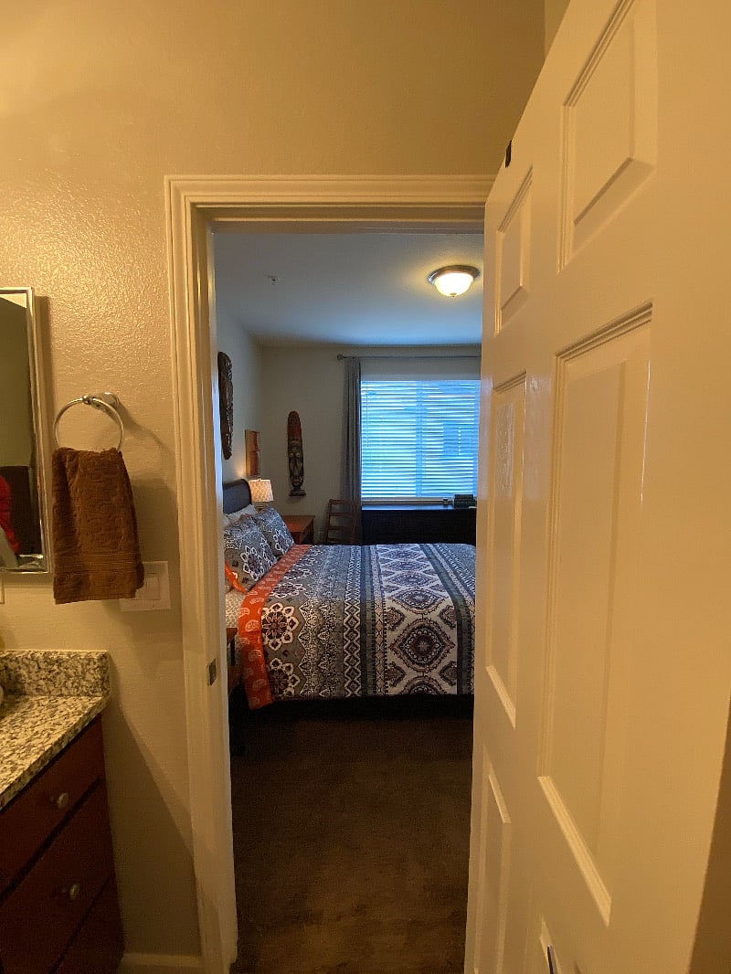 Easy access from bedroom to bathroom!