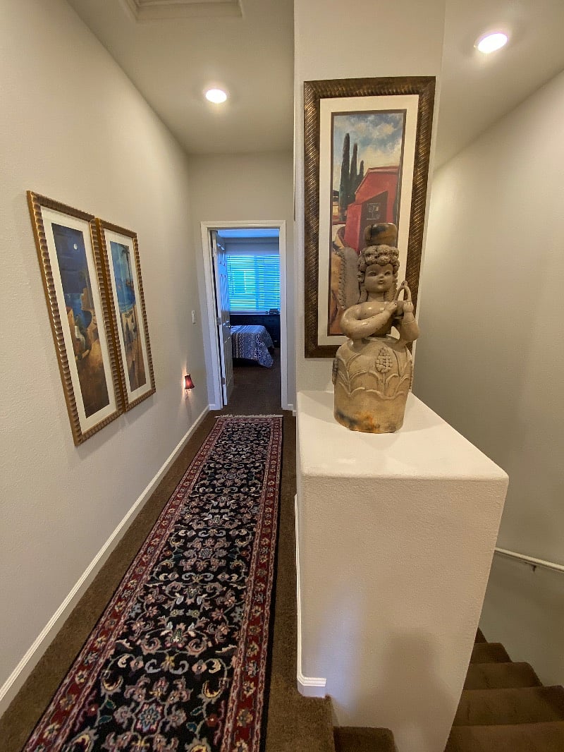 Stairwell and hallway to your bedroom!