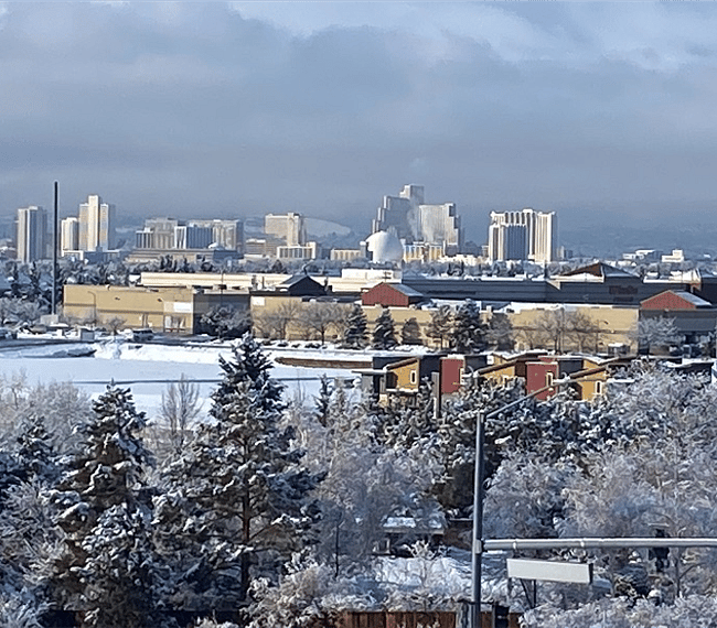 Down town Reno in winter!