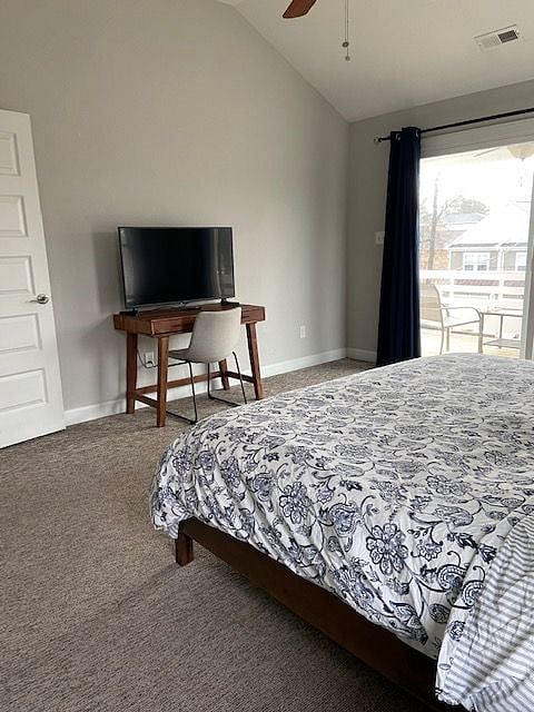 Master Bedroom with Smart TV and Desk