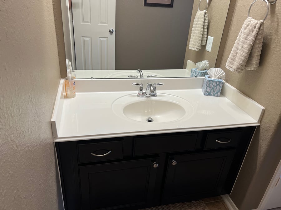 Bathroom counter space in bathroom #2.