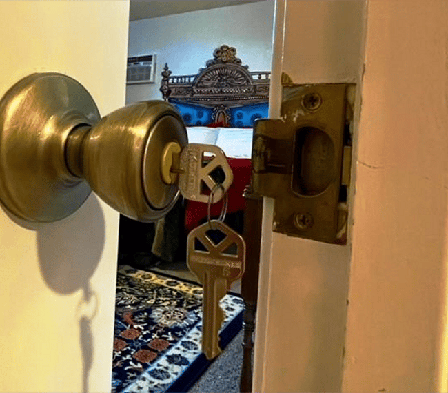 You can lock your door