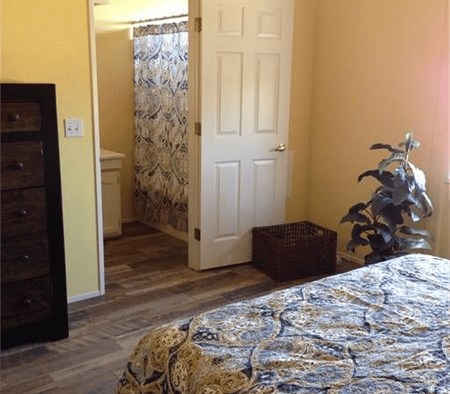 looking towards bathroom of main bedroom. 