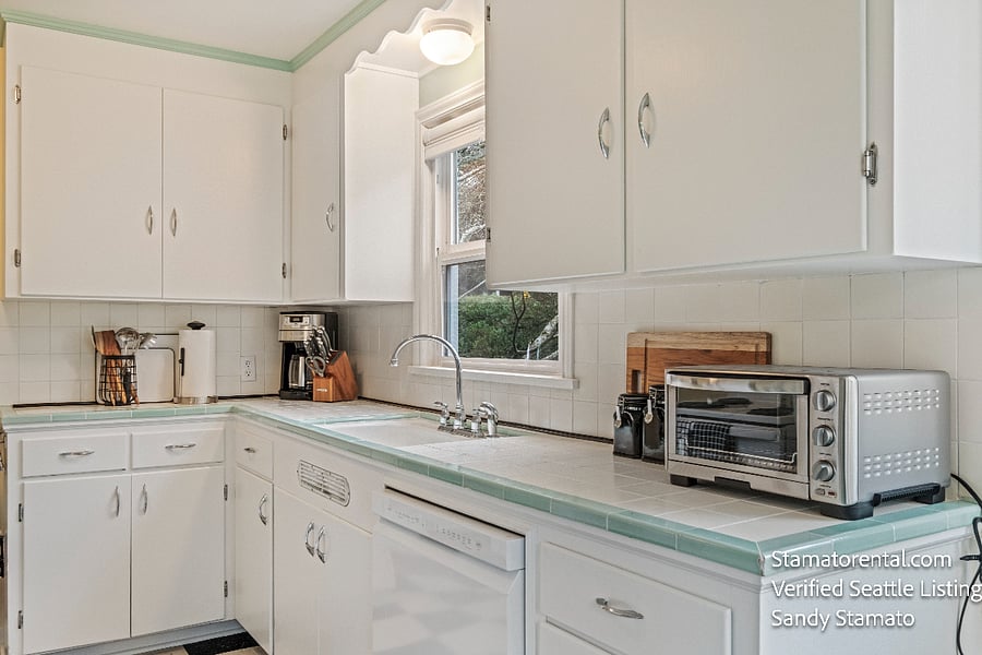 Generous counter space.