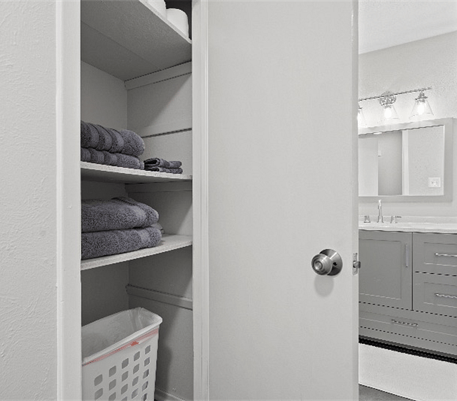 Linen closet with soft towels for your use!
