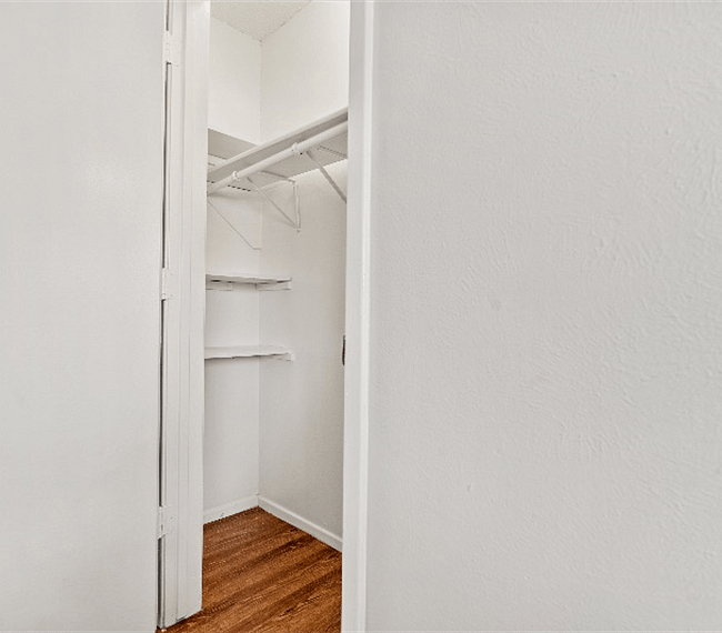Hall closet for any additional storage you might need.