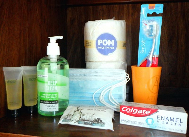Toiletries and safety items